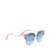 Image 3 : Fendi Iridia Round Sunglasses Metal Blue