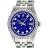 Image 1 : Rolex Stainless Steel Blue String Diamond 36MM Oyster Perpetual Datejust Wristwa