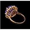 Image 3 : 14KT Rose Gold 8.58 ctw Tanzanite and Diamond Ring