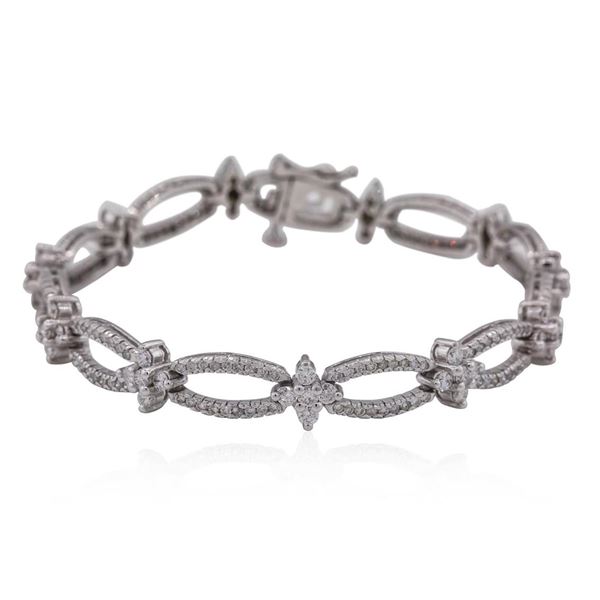 14KT White Gold 3.09 ctw Diamond Bracelet