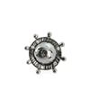 Image 2 : Chanel Ship Wheel Stud Earrings Metal with Rhinestone Silver