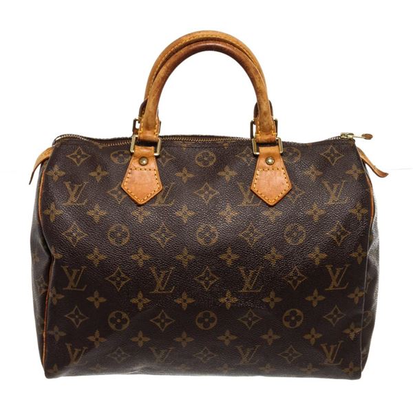 Louis Vuitton Brown Monogram Canvas Speedy 30 Satchel Bag