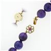 Image 5 : 505 ctw Round Bead Amethyst 24" Long Strand Necklace w/ 14k Gold Pearl Ruby Clas