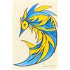 Image 1 : Jane SEYMOUR: Abstract Fantasy XXV. (Teal and Yellow Bird)