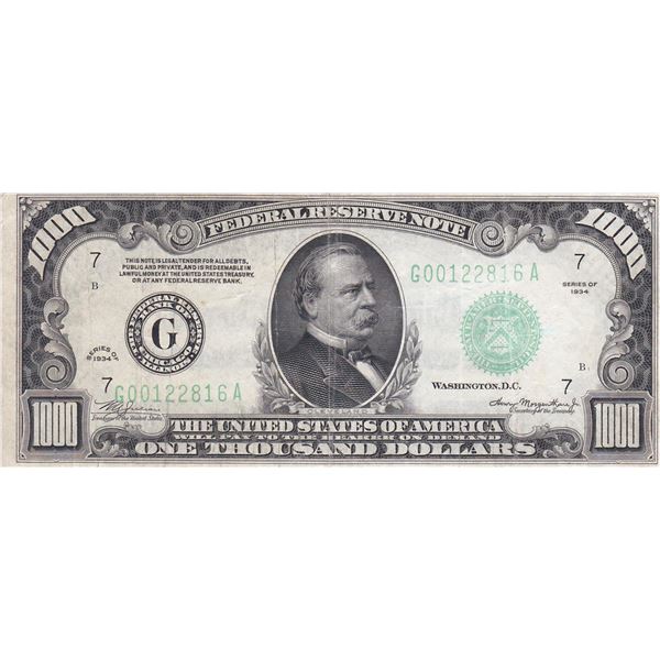 1934 $1000 Federal Reserve Note