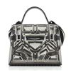 Image 2 : Delvaux Gladiator Tempete Top Handle Bag Metal Embellished Vinyl GM Clear, Silve