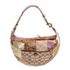 Image 1 : Coach Multicolor Patchwork Canvas  Leather Half Moon Shoulder Bag