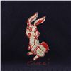 Image 1 : Gucci Kid's Throw Blanket Printed Wool with Applique Blue