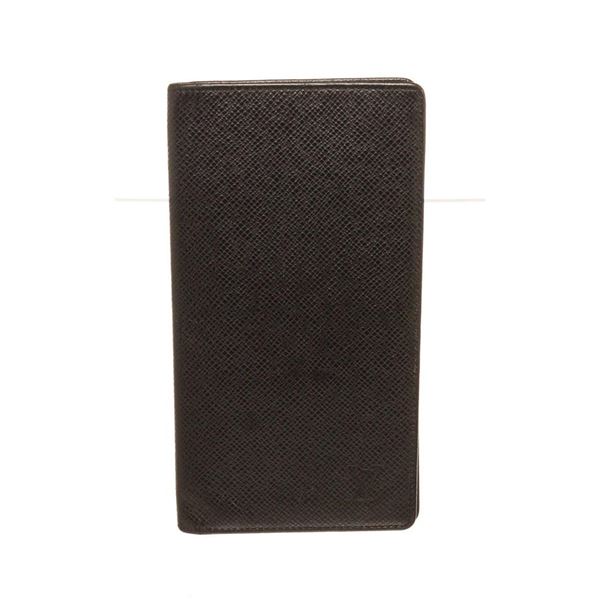 Louis Vuitton Black Leather Long Checkbook Wallet