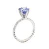 Image 4 : 2.24 ctw Sapphire and Diamond Ring - 14KT White Gold