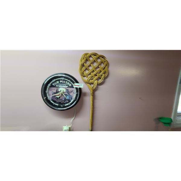 TOW MATER' CLOCK & ANTIQUE RUG BEATER