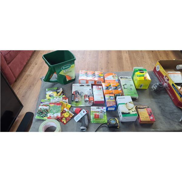 MIX LOT OF GARDINING ITEMS - SEEDS - MIRICLE GROW - OFF PRODUCTS