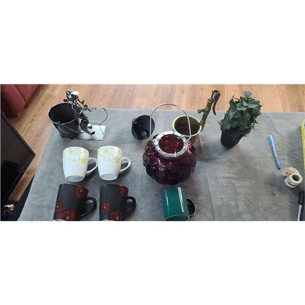 BRASS WATER PUMP (DECORATIVE) . GRANPA FISHIN PLANT POT HOLDER, BELL