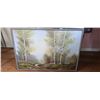 Image 2 : BIRCH TREES PAINTED ON CANVAS 37 X 25"