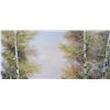 Image 3 : BIRCH TREES PAINTED ON CANVAS 37 X 25"