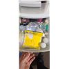 Image 11 : STERILITE STORAGE UNIT WITH MISC HOUSEHOLD ITEMS: LIGHT BULBS, BATTERIES AND SMALL STEP STOOL