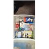 Image 18 : STERILITE STORAGE UNIT WITH MISC HOUSEHOLD ITEMS: LIGHT BULBS, BATTERIES AND SMALL STEP STOOL