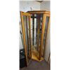 Image 3 : CORNER DISPLAY CABINET WITH LIGHTING AND GLASS SHELVES