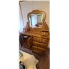 Image 10 : TWO MATCHING SOLID WOOD DOUBLE HIGHBOY DRESSERS ONE WITH JEWELRY DRAWS AND CLOTHING DRAWERS THE OTHE