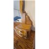 Image 13 : TWO MATCHING SOLID WOOD DOUBLE HIGHBOY DRESSERS ONE WITH JEWELRY DRAWS AND CLOTHING DRAWERS THE OTHE