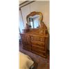 Image 1 : TWO MATCHING SOLID WOOD DOUBLE HIGHBOY DRESSERS ONE WITH JEWELRY DRAWS AND CLOTHING DRAWERS THE OTHE