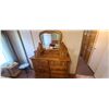 Image 2 : TWO MATCHING SOLID WOOD DOUBLE HIGHBOY DRESSERS ONE WITH JEWELRY DRAWS AND CLOTHING DRAWERS THE OTHE