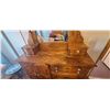 Image 6 : TWO MATCHING SOLID WOOD DOUBLE HIGHBOY DRESSERS ONE WITH JEWELRY DRAWS AND CLOTHING DRAWERS THE OTHE