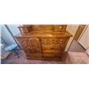 Image 7 : TWO MATCHING SOLID WOOD DOUBLE HIGHBOY DRESSERS ONE WITH JEWELRY DRAWS AND CLOTHING DRAWERS THE OTHE
