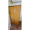 Image 1 : LARGE CUPBARD/CABINET WITH SLIDING DOORS, ONE SHELF AND CLOTHES RACK SIZE 3' X 2 X6'