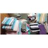 Image 3 : MISC BATHROO ITEMS INCL: TOILET HUTCH, REVLON MAKEUP MIRROR, LAUNDRY HAMPER, MAT, TOWELS