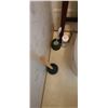 Image 9 : MISC BATHROO ITEMS INCL: TOILET HUTCH, REVLON MAKEUP MIRROR, LAUNDRY HAMPER, MAT, TOWELS