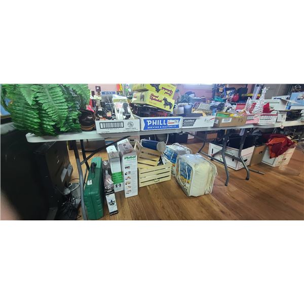 FIVE 6' PLASTIC FOLDING TABLES