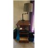 Image 1 : FOUR SHELF AUDIO STAND WITH SWIVEL LAMP
