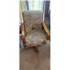 Image 1 : UPHOLSTERED SWIVEL/CASTOR ARM CHAIR