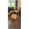 Image 1 : 2- SOLID OAK SWIVEL BAR STOOLS