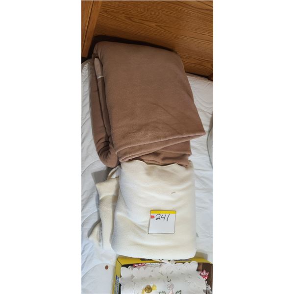 TWO FLEECE BLANKETS