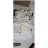 Image 1 : TWO BOXES OF HANDCRAFTED TABLE MATS/DOILEES, AND LINENS