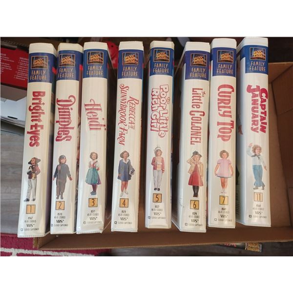 EIGHT SHIRLEY TEMPLE VHS