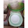 Image 3 : THREE FLATS OF ASSORTED GLASSWARE, BOWLS, VASES, AND A COOKIE JAR