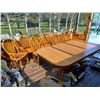Image 1 : OAK TABLE WITH EIGHT CHAIRS