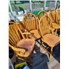 Image 3 : OAK TABLE WITH EIGHT CHAIRS