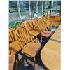 Image 4 : OAK TABLE WITH EIGHT CHAIRS