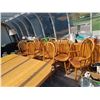 Image 8 : OAK TABLE WITH EIGHT CHAIRS
