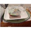 Image 1 : STACK OF LARGE CERAMIC PLATTERS