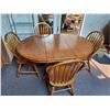 Image 1 : OAK TABLE AND FOUR CHAIRS