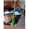 Image 1 : STAINLESS STEEL GARBAGE CAN COMES WITH TRASH CAN AND SWIFFER MOP