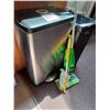 Image 3 : STAINLESS STEEL GARBAGE CAN COMES WITH TRASH CAN AND SWIFFER MOP