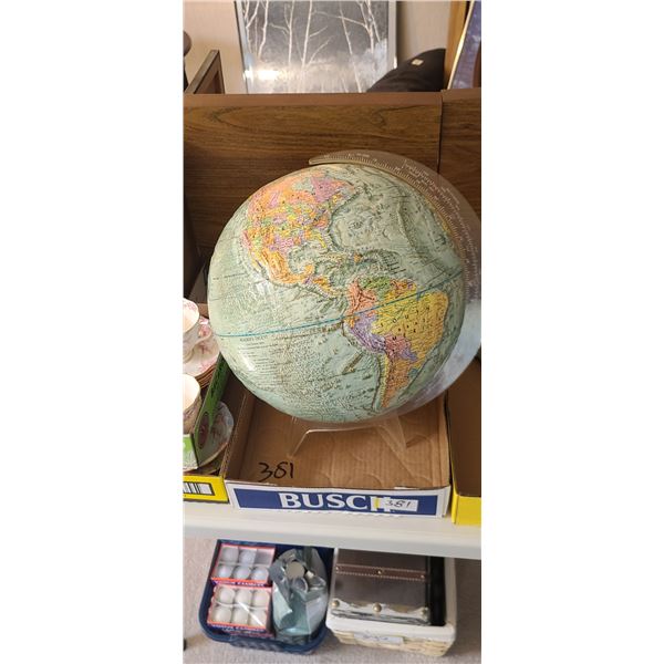 READERS DIGEST WORLD GLOBE 12"DIA