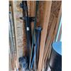 Image 2 : DBL. BED RAILS W/ CASTORS (5PC) + MISC. WOOD TRIMS, ETC.