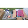 Image 1 : BOX OF MISC. GARDEN SUPPLIES, TV TRAYS, ETC.